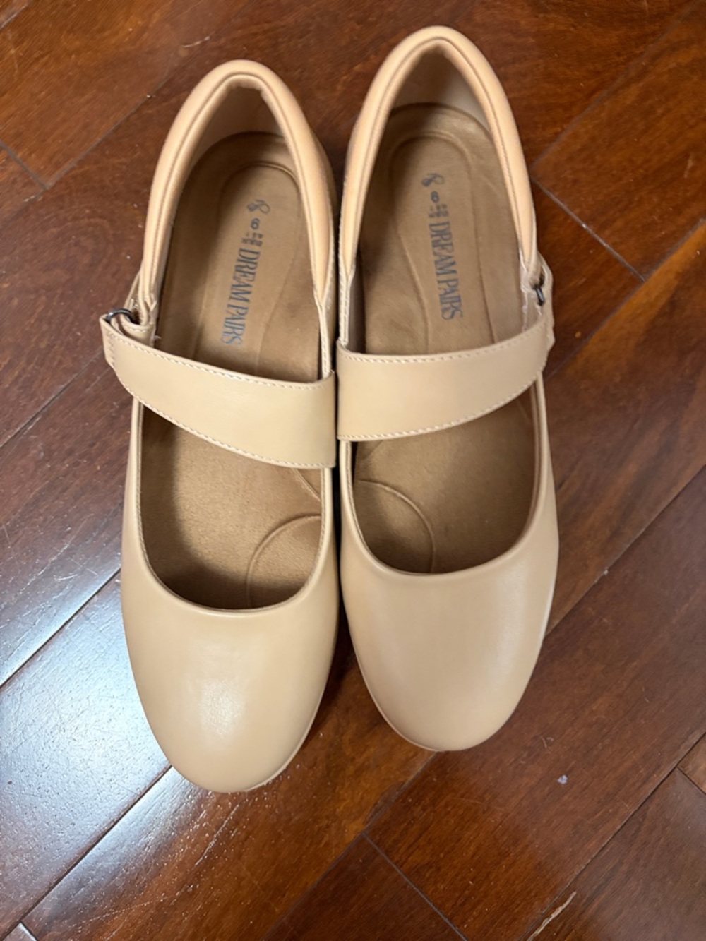 Dream Pairs Nude/Tan Mary Jane Flats